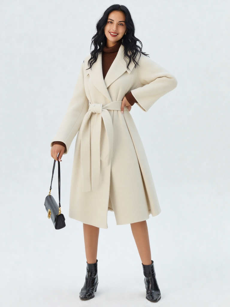 Women's Reversible Cashmere Coat Women's Mid-length