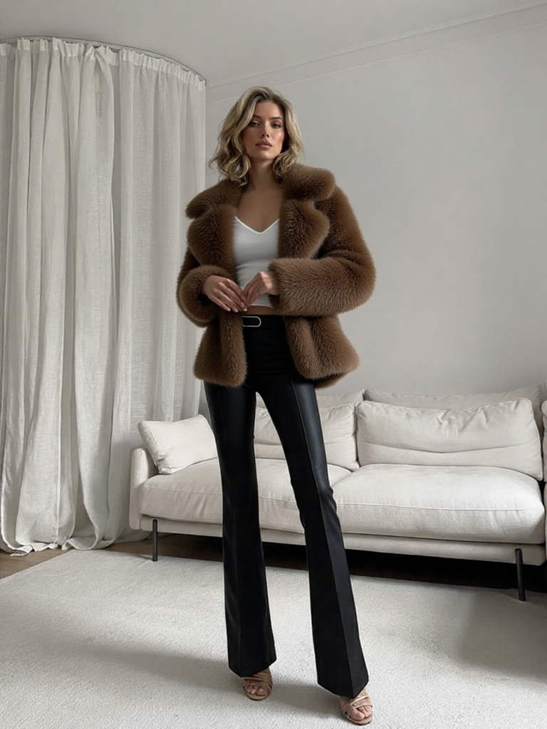 Faux Fur Elegance – The Iconic Winter Statement Coat