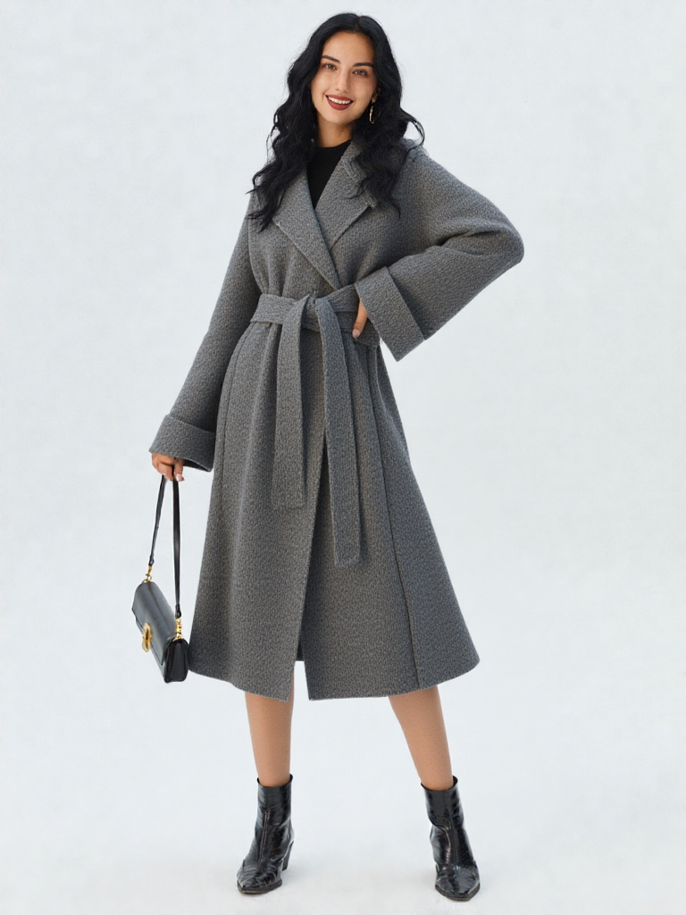 Women's Reversible Cashmere Coat Women's Mid-length