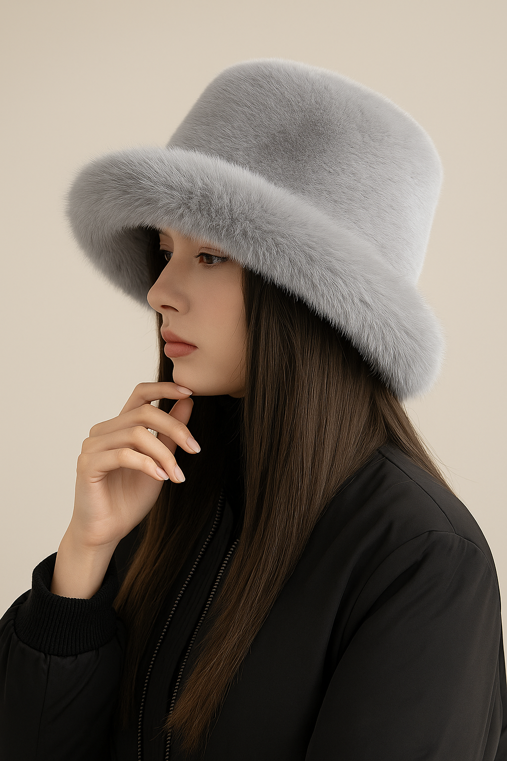Faux Fur Bucket Hat – Cozy Elegance