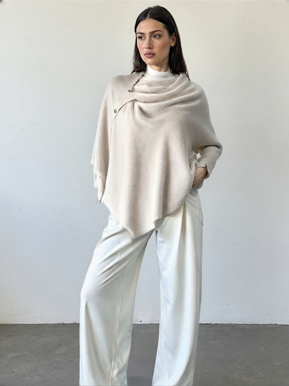 Women's Wool Slant Cape Scarf