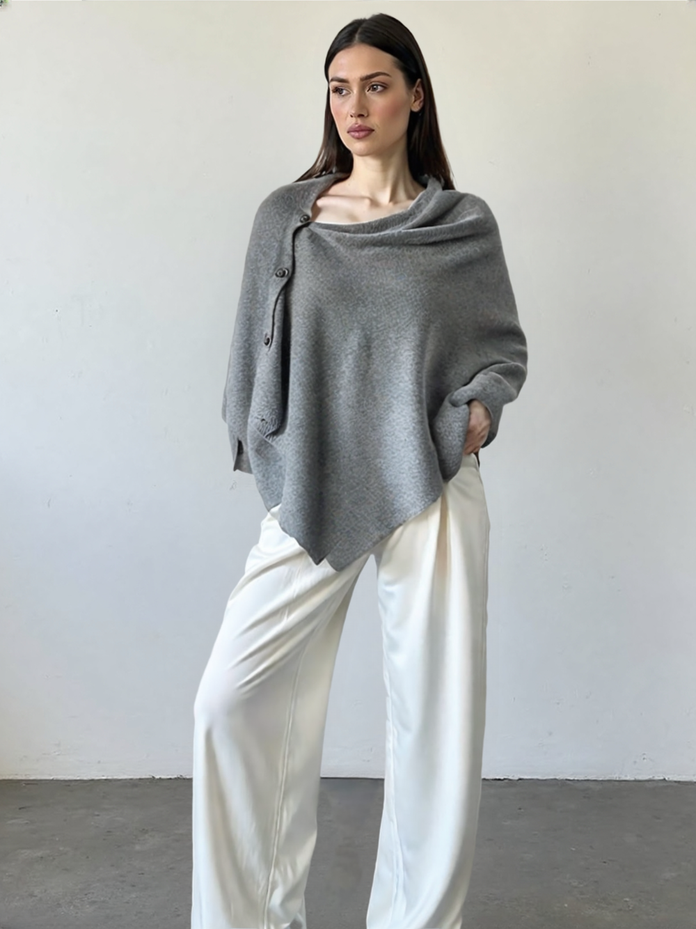 Women's Wool Slant Cape Scarf