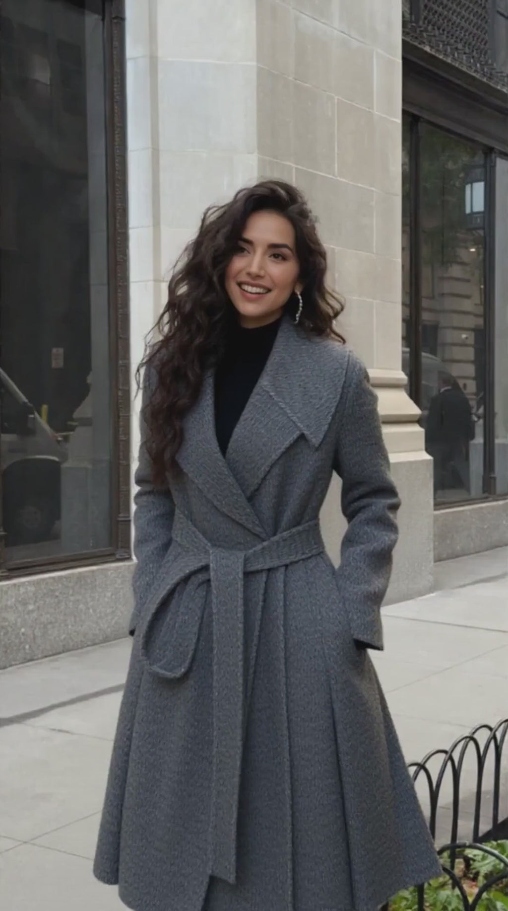 Women's Reversible Cashmere Coat Women's Mid-length