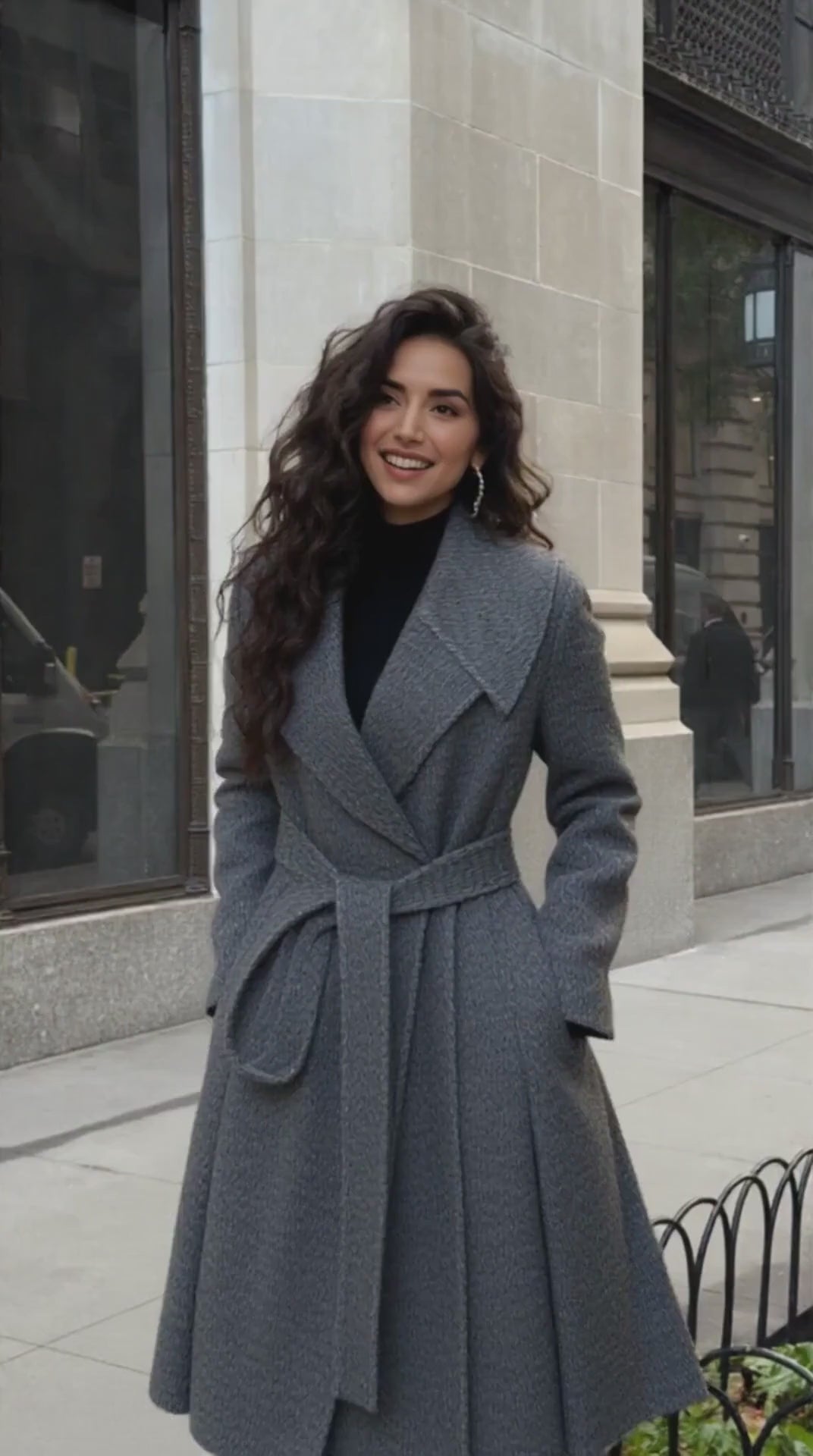 Women's Reversible Cashmere Coat Women's Mid-length