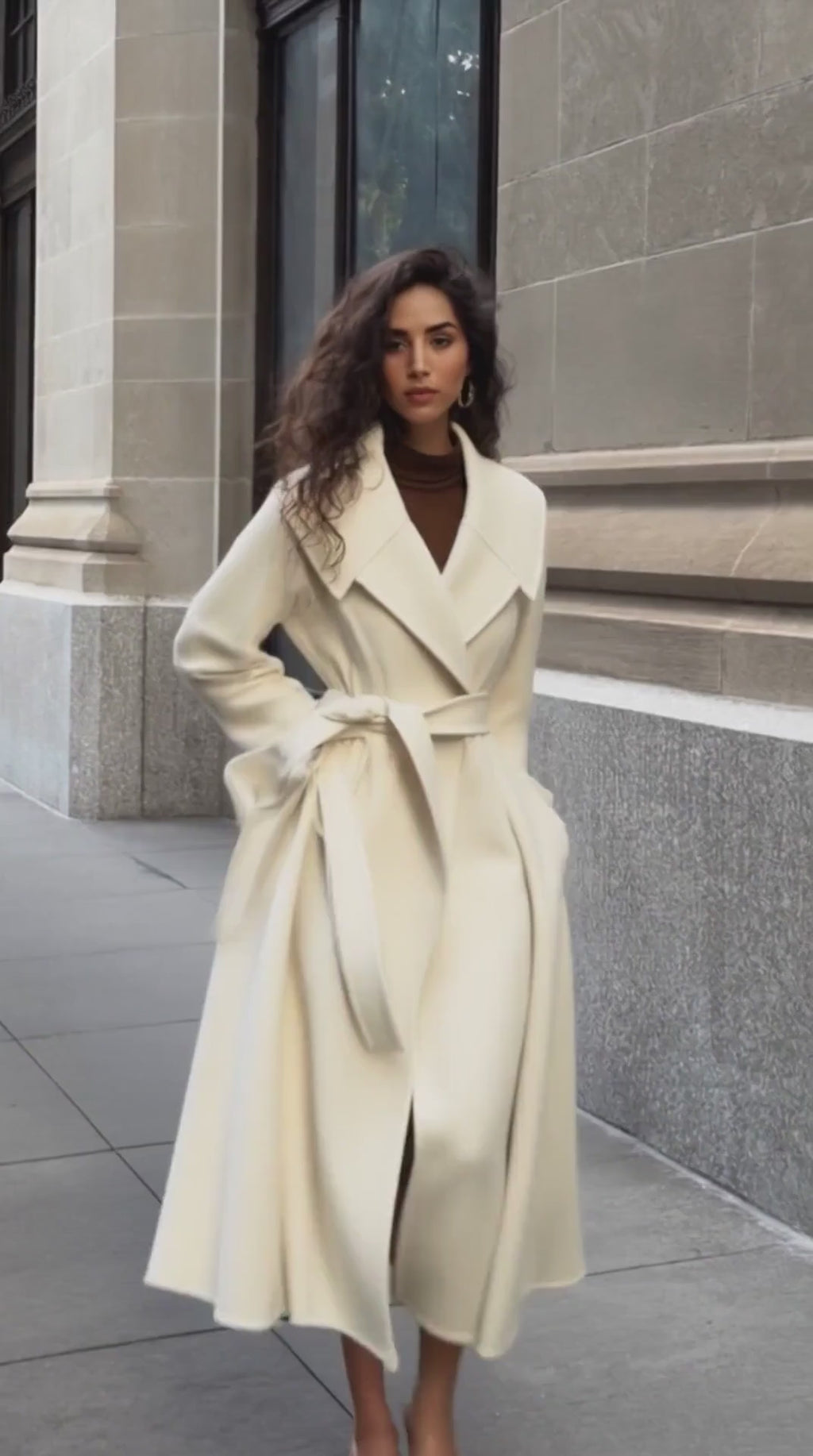 Women's Reversible Cashmere Coat Women's Mid-length