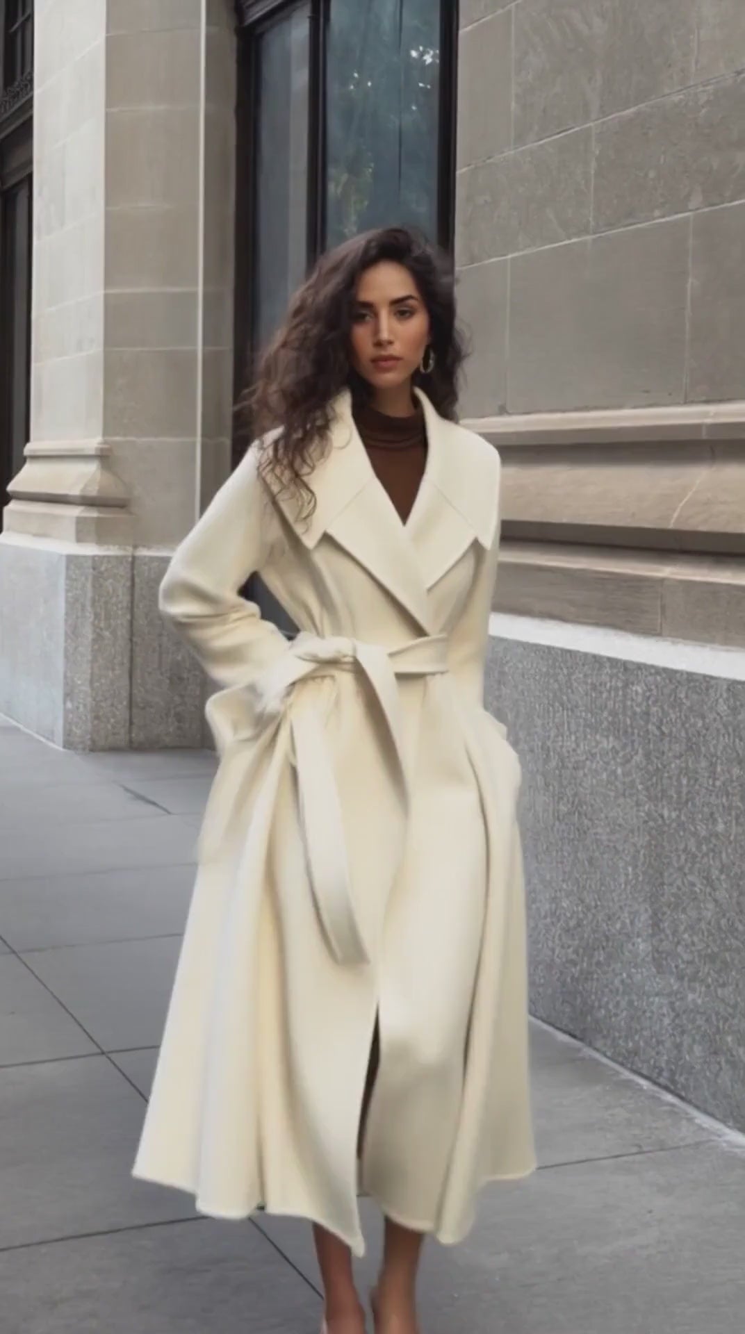 Women's Reversible Cashmere Coat Women's Mid-length